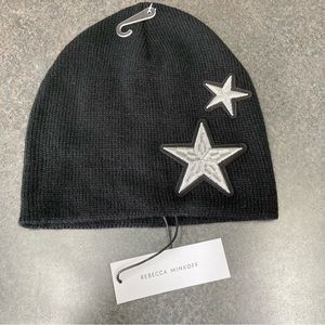 Rebecca Minkoff Black Star Beanie NWT